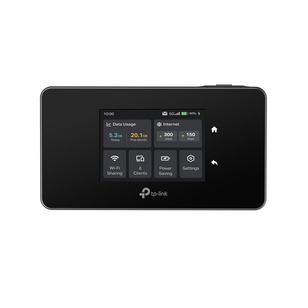 TP-Link M8550 5G Mobile Wi-Fi, 2880 Mbps at 6 GHz or 2880 Mbps at 5 GHz 688 Mbps at 2.4 GHz, 5G 3.4Gbps/900Mbps, 4G Cat19 1.6Gbps/2