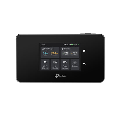 TP-Link M8550 5G Mobile Wi-Fi, 2880 Mbps at 6 GHz or 2880 Mbps at 5 GHz 688 Mbps at 2.4 GHz, 5G 3.4Gbps/900Mbps, 4G Cat19 1.6Gbps/2
