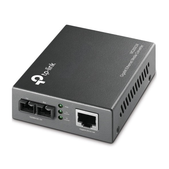 TP-Link MC200CM Gigabit RJ45 to Multi-Mode SC Fibre Media Converter — 1000Mbps, Full-Duplex