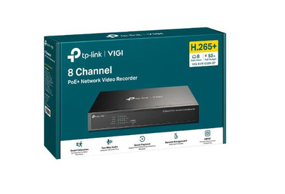 TP-Link VIGI NVR1008H-8P 8 Channel PoE+ Network Video Recorder, 53W PoE Budget,
