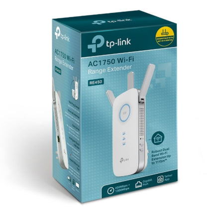 TP-Link RE450 AC1750 Dual Band Wi-Fi Range Extender — 1750Mbps, 450Mbps@2.4GHz + 1300Mbps@5GHz