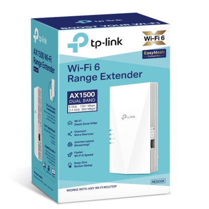 TP-Link RE815XE AXE5400 Mesh Wi-Fi 6E Range Extender 574Mbps @2.4 GHz, 2402Mbps