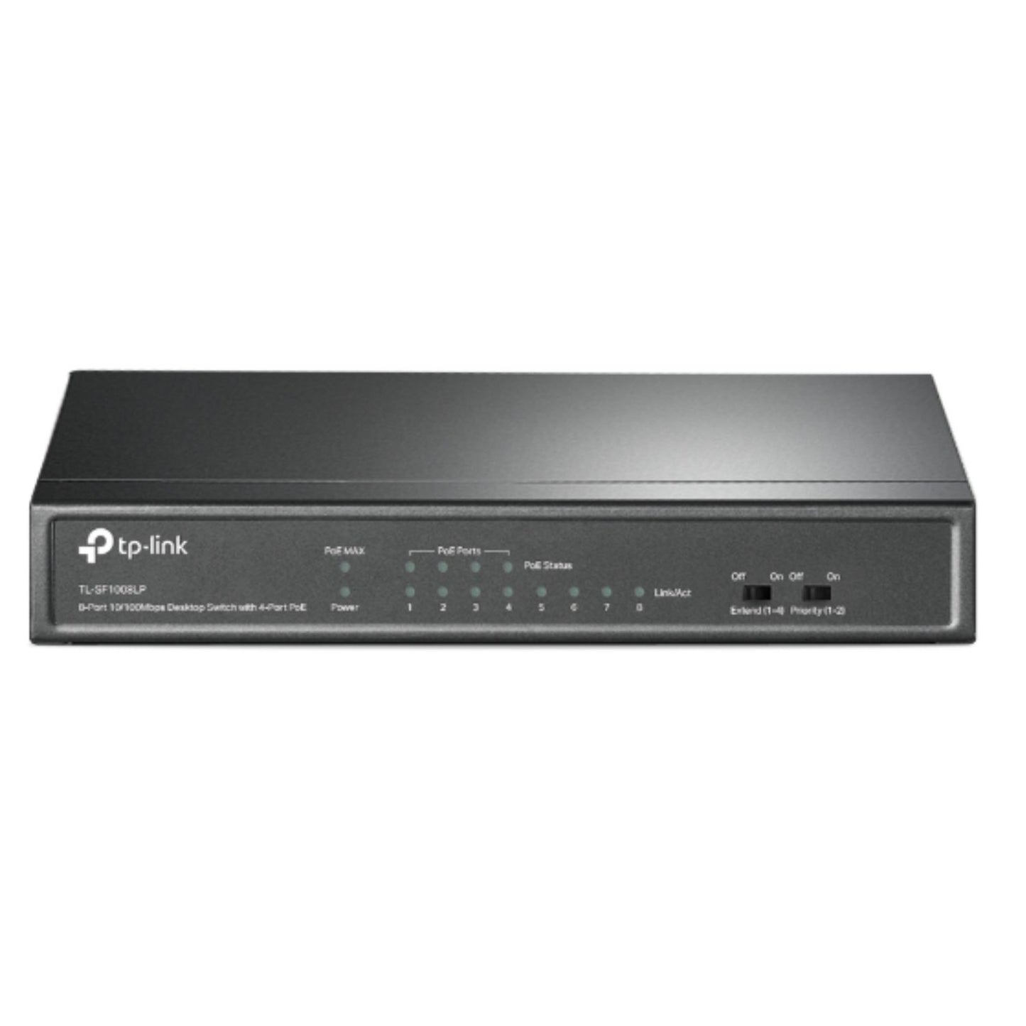 TP-Link TL-SF1008LP 8-Port 10/100Mbps Desktop Switch with 4-Port PoE, Up To 41W