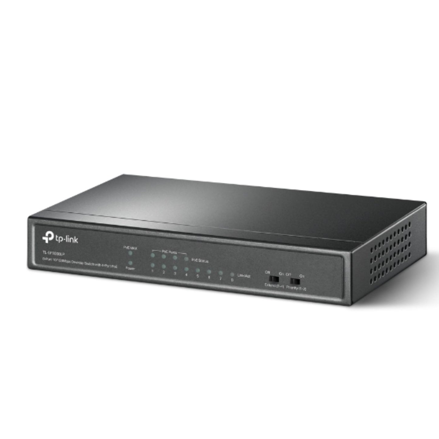 TP-Link TL-SF1008LP 8-Port 10/100Mbps Desktop Switch with 4-Port PoE, Up To 41W