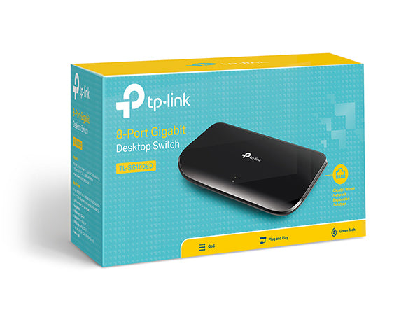 TP-Link TL-SG1008D 8-Port Gigabit Unmanaged Desktop Switch — Wall-Mountable