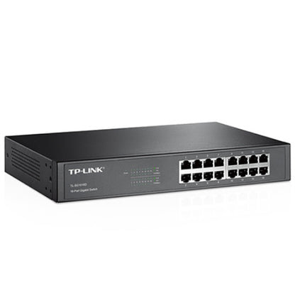 TP-Link TL-SG1016D 16-Port Gigabit Unmanaged Switch — Desktop / Rackmount, Energy-Efficient