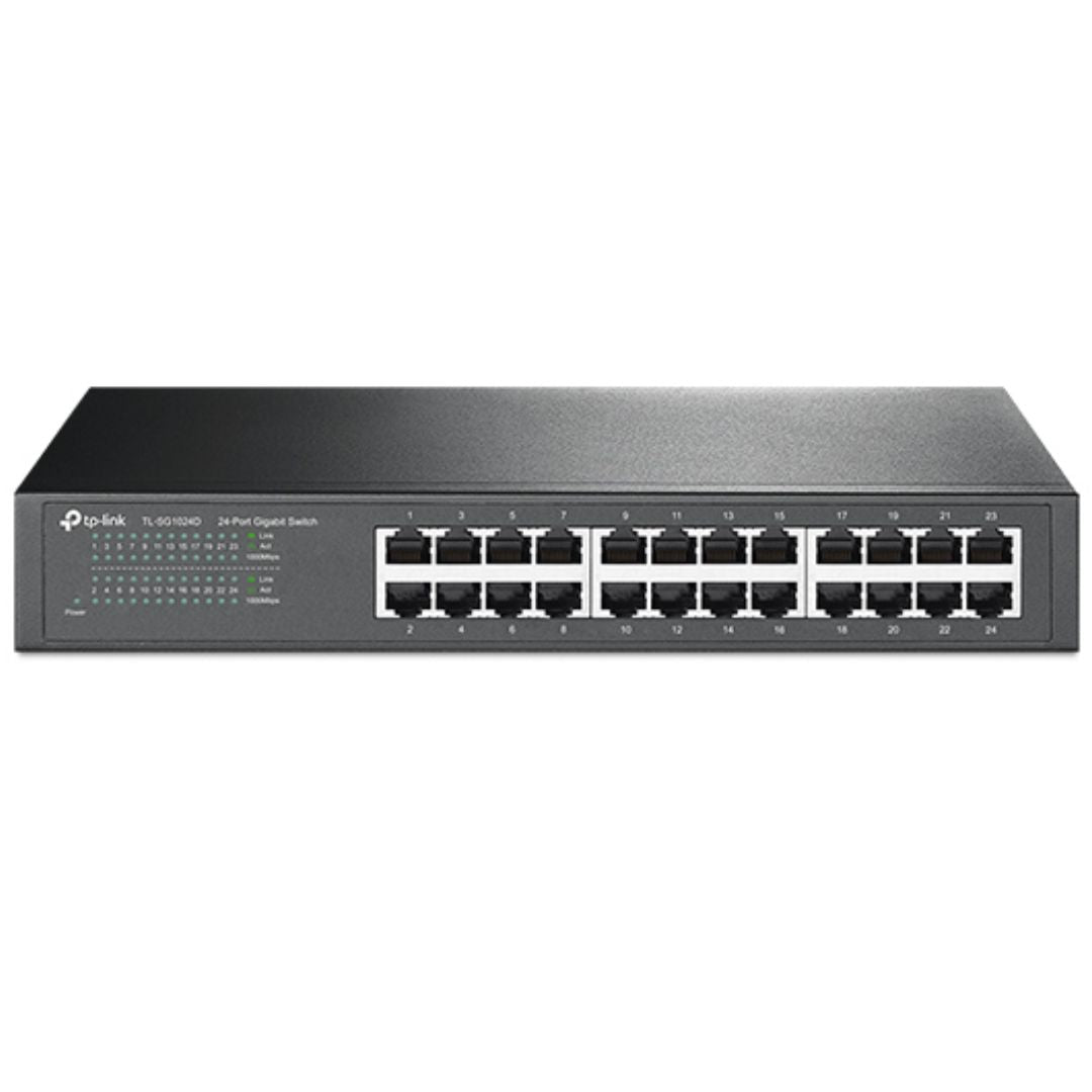 TP-Link TL-SG1024D 24-Port Gigabit Unmanaged Switch — Desktop / Rackmount, Energy-Efficient