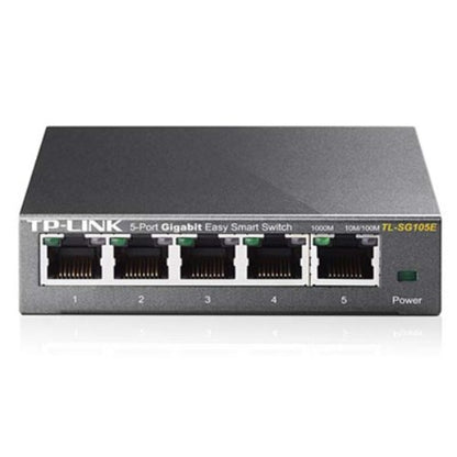 TP-Link TL-SG105E 5-Port Gigabit Easy Smart Switch — 10/100/1000Mbps, Web-Managed
