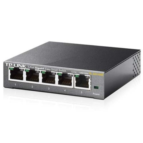 TP-Link TL-SG105E 5-Port Gigabit Easy Smart Switch — 10/100/1000Mbps, Web-Managed
