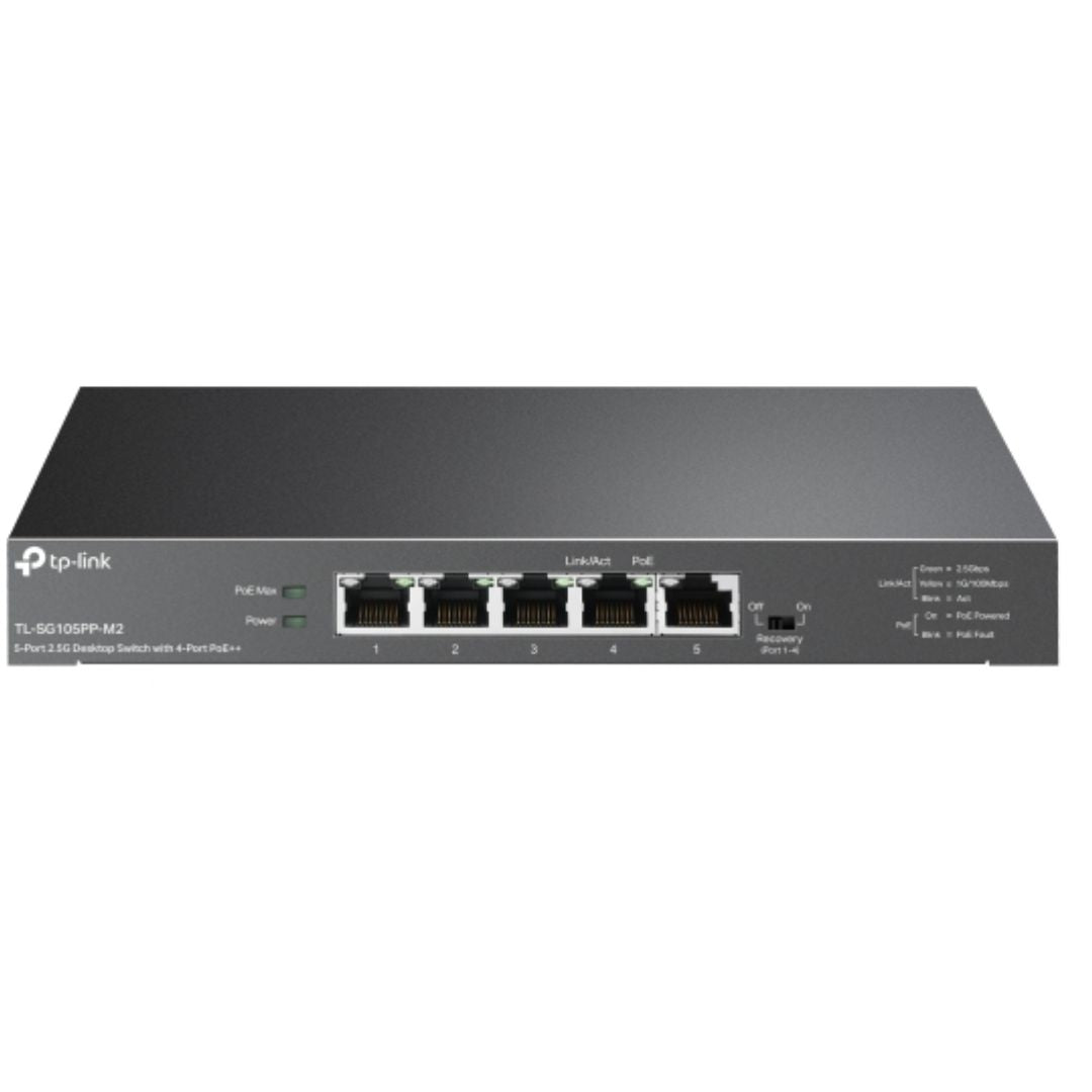 TP-Link TL-SG105PP-M2 5-Port 2.5G Desktop Switch with 4-Port PoE++