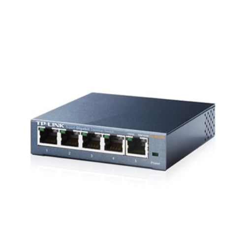 TP-Link TL-SG105 5-Port Gigabit Desktop Switch — Steel Case, 10/100/1000Mbps