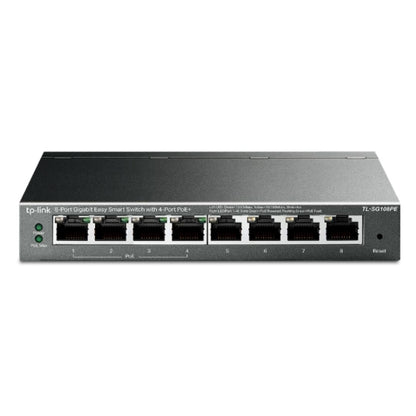 TP-Link TL-SG108PE 8-Port Gigabit Easy Smart Switch — 4-Port PoE, 55W, IEEE 802.3af