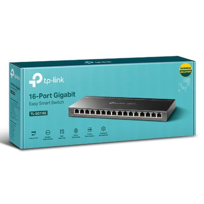 TP-Link TL-SG116E 16-Port Gigabit Unmanaged Pro Switch Desktop/Wall Mounting L2
