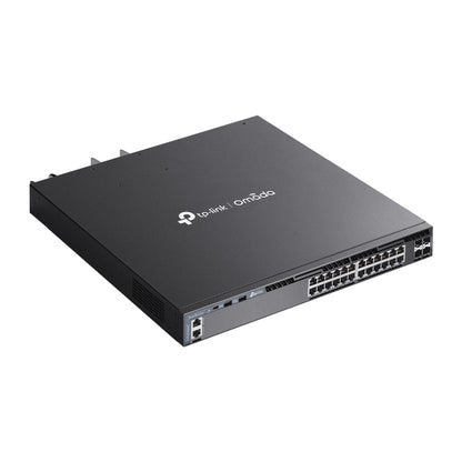 TP-Link SG6428XHP Omada 24-Port Gigabit Stackable L3 Managed PoE+ Switch with 4 10G Slots, Omada 24-PortGigabit Stackable L3 Managed PoE+ Switch with