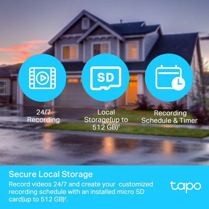 TP-Link TC40 Outdoor Pan/Tilt Security Wi-Fi Camera,  1080p, 2.4 GHz, Horizontal 360, Smart AI Detection, Smart Motion Tracking