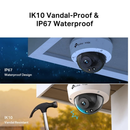 TP-Link VIGI 5MP C250(4mm) Full-Colour Dome Network Camera, 4mm Lems, Smart Dete