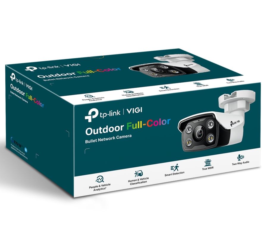 TP-Link VIGI 5MP C350(4mm) Full-Colour Bullet Network Camera, 4mm Lens, Two-Way