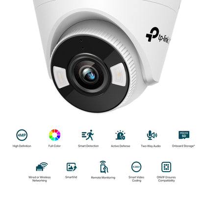 TP-Link VIGI 4MP C440-W(4mm) Full-Colour Wi-Fi Turret Network Camera,4mm Lens, S