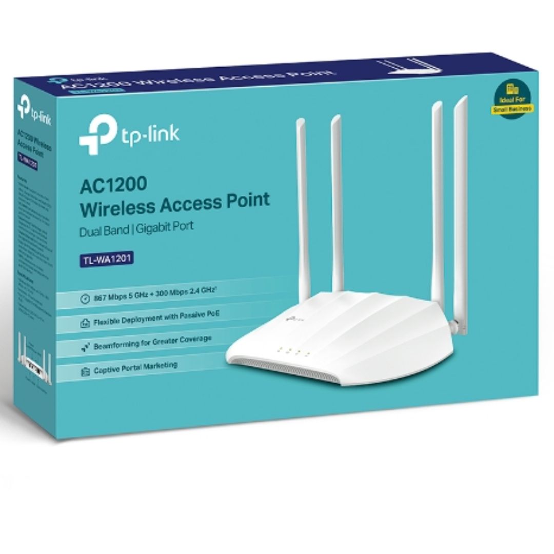 TP-Link TL-WA1201 AC1200 Wireless Access Point, AC1200 Dual-Band Wi-Fi, Passive