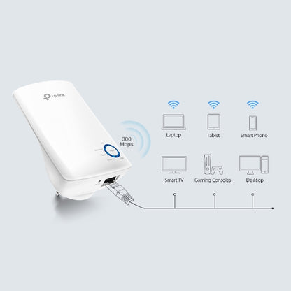 TP-Link TL-WA850RE N300 Wi-Fi Range Extender — 2.4GHz, 300Mbps, 1x 100Mbps LAN, 802.11n