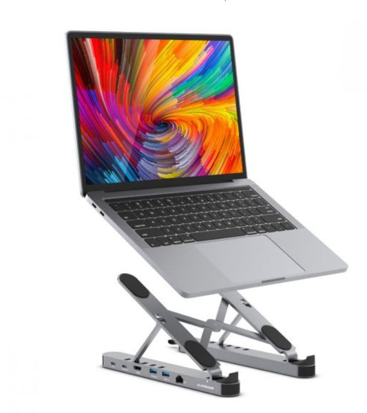 (LS)mbeatÂ® Stage P5 Portable Laptop Stand with USB-C Docking Station Foldable and Adjustable Design USB-C HDMI Port Lan 1000Mbps