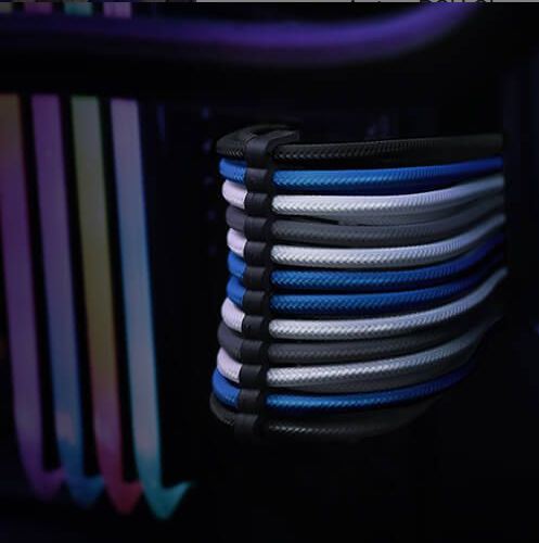 Antec PSU -  Sleeved Extension Cable Kit V2 - Blue / White / Black . 24PIN ATX,