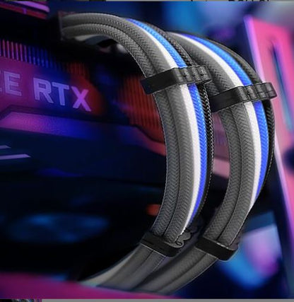 Antec PSU -  Sleeved Extension Cable Kit V2 - Blue / White / Black . 24PIN ATX,