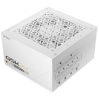 Antec GSK850 V2 WH 80+ Gold Fully Modular - WHITE, 850W, ATX 3.1, 140Ã—150Ã—86mm, 120mm fan, PCIE 5.1, 12VHPWR, OCP/OVP/UVP/SCP/OTP, 7Y warranty.