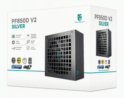 DeepCool PF850D V2 850W Gamer Storm 80+ Silver/Cybenetics Non-Modular ATX Power Supply, Taiwanese Capacitors, ATX12V V3.1