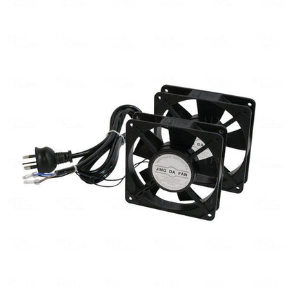 LDR 2 Way Fan Kit - 2x Fans - Black - For Installation in LDR Hinged & Single Se