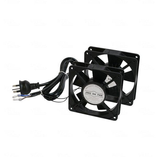 LDR 2 Way Fan Kit - 2x Fans - Black - For Installation in LDR Hinged & Single Se