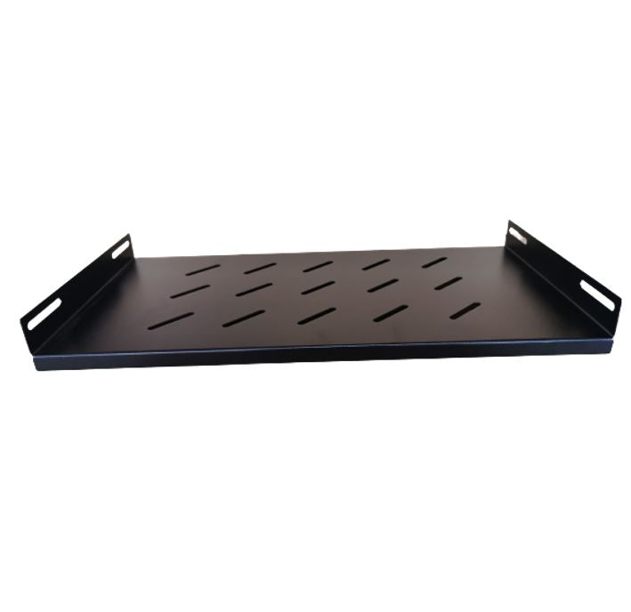 LDR Fixed 1U 550mm Deep Shelf Recommended for 19' 800mm Deep Cabinet - Black Met