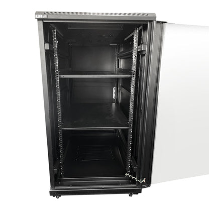LDR Assembled 22U Server Rack Cabinet (L600mm x W1000mm x H1070mm), Glass Door,1