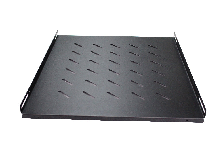 LDR Fixed 1U 550mm Deep Shelf Recommended for 19' 800mm Deep Cabinet - Black Met