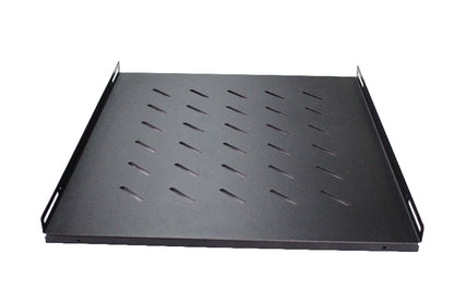 LDR Fixed 1U 550mm Deep Shelf Recommended for 19' 800mm Deep Cabinet - Black Met