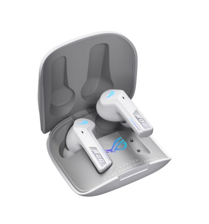 ASUS ROG Cetra True Wireless SpeedNova White, Dual-Mode, Bone-Conduction AI Micr