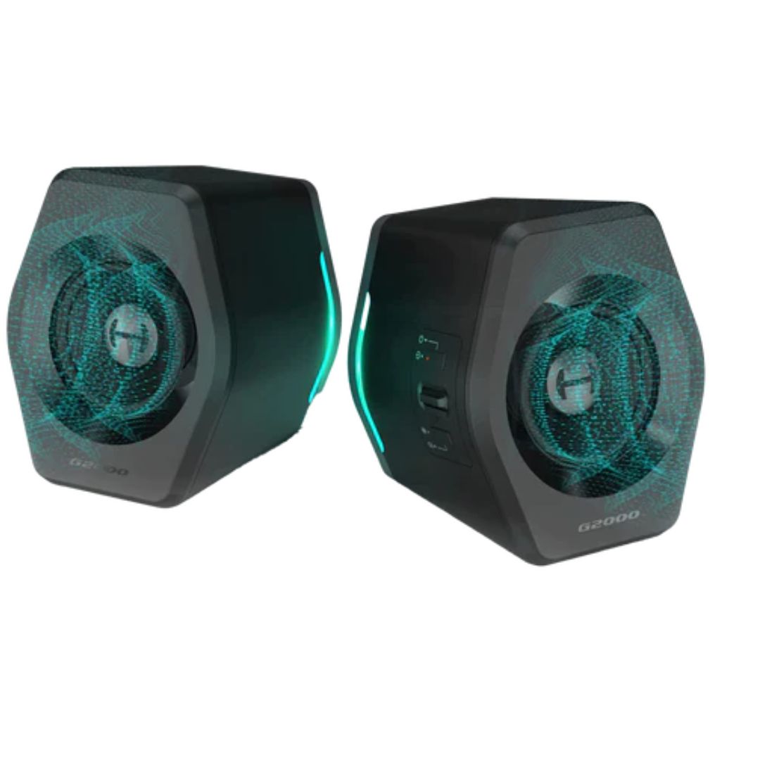 Edifier G2000 Gaming 2.0 Speakers System - Bluetooth V4.2/ USB Sound Card/ AUX Input/RGB 12 Light Effects/ 16W RMS Power