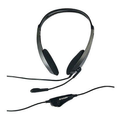 Verbatim Multimedia Headset with Microphone - Headphones Wide Frequency Stereo,