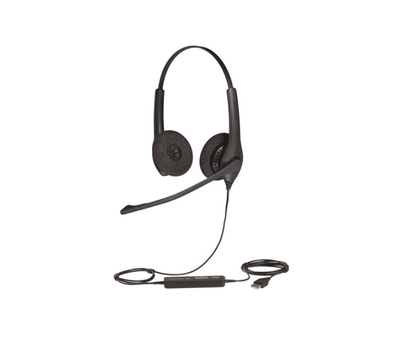 Jabra Biz 1500 Duo USB-A Corded Headset, Professional. Affordable, Durable, Noise-Cancelling, HD Voice, All-Day Comfort, Plug & Play
