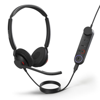 Jabra Engage 50 II Dual Teams Corded USB-C/A Headset, Best Headset for Clear Customer 0s Ultra-Lightweight Hearing Protection Smartringer Busylight