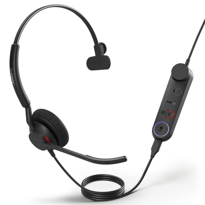Jabra Engage 50 II Mono Teams Corded USB-C/A Headset, Best Headset for Clear Customer 0s Ultra-Lightweight Hearing Protection Smartringer Busylight