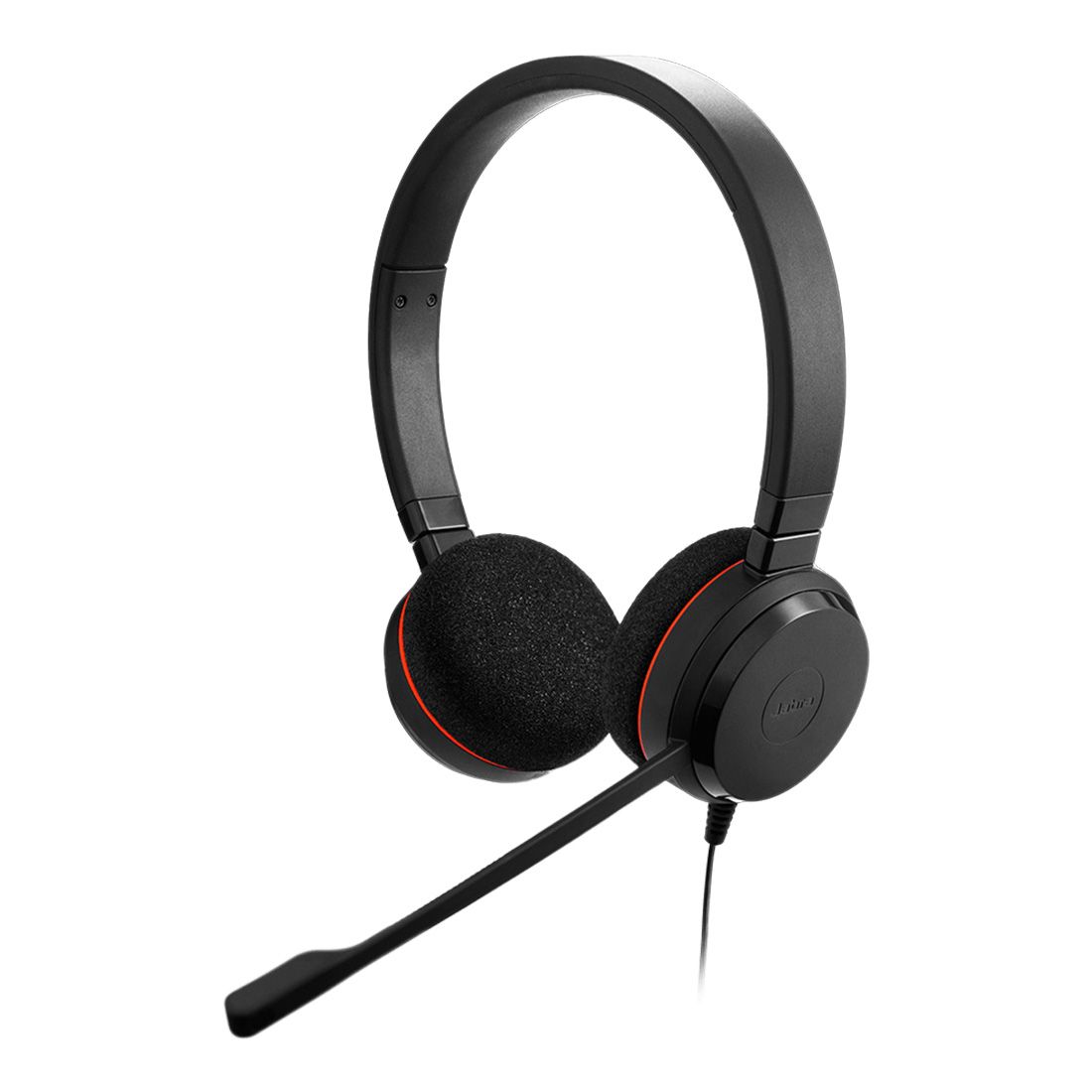 Jabra Evolve 20 SE, USB C/A, MS Stereo Headset, Plug-and-play, Noise-cancelling, Clearer Conversation, Manage 0s Easily, Leatherette Ear Cushions