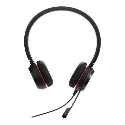 Jabra Evolve 20 SE, USB C/A, UC Stereo Headset, Plug-and-play, Noise-cancelling, Clearer Conversation, Manage 0s Easily, Leatherette Ear Cushions