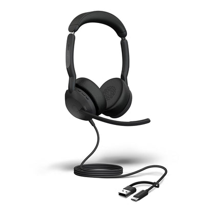 Jabra Evolve2 50, USB C/A UC Stereo Headset, BluetoothÂ®, 4 microphones, Active Noise Cancellation, Busylight, 0 management, Air Comfort technology
