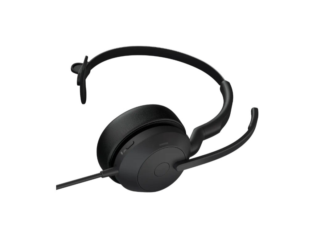 Jabra Evolve2 50, USB C/A UC Mono Headset, BluetoothÂ®, 4 microphones, Active Noise Cancellation, Busylight, 0 management, Air Comfort technology