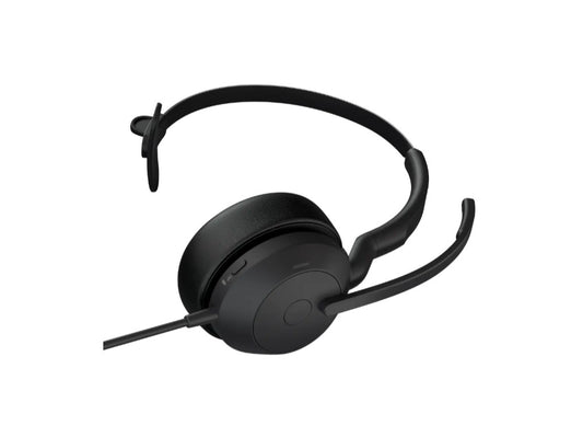 Jabra Evolve2 50, USB C/A UC Mono Headset, BluetoothÂ®, 4 microphones, Active Noise Cancellation, Busylight, 0 management, Air Comfort technology