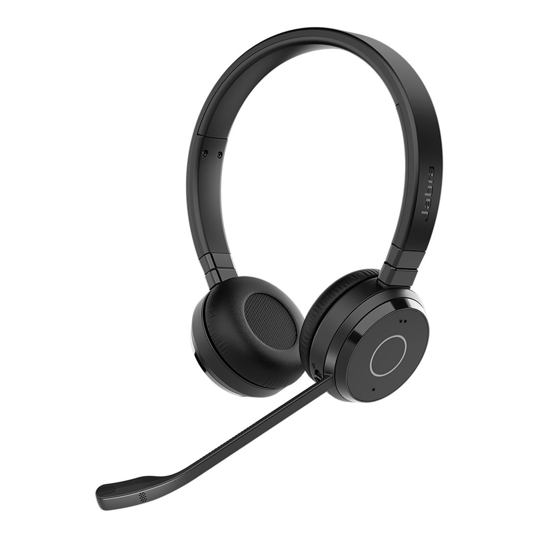 Jabra Evolve 65 TE Link390a Teams Stereo Stand Bluetooth Headset, 16-hour battery life, 30-metre wireless range, Passive Noise Cancellation BusyLight