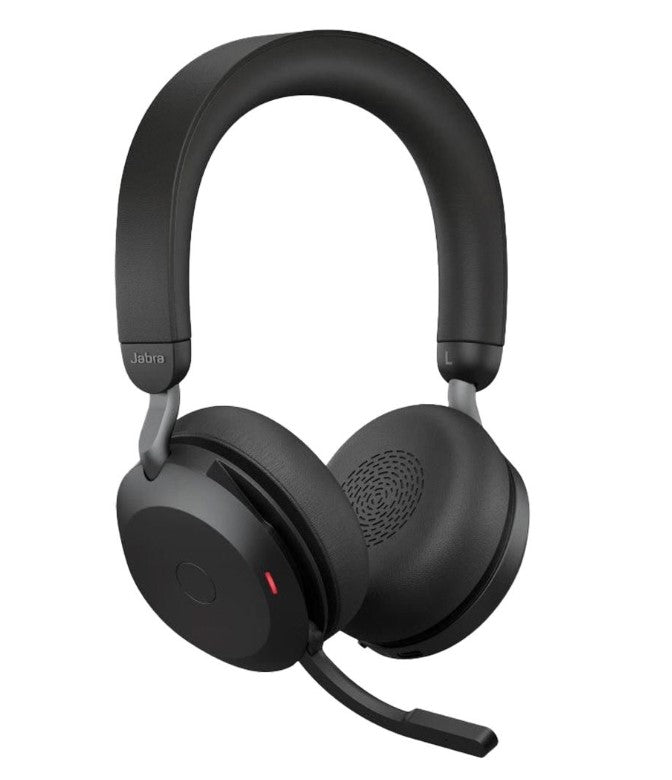 Jabra Evolve2 75 - USB-A Link380a UC Stereo Black, Advanced ANC, 30m Wireless Range, Dual Bluetooth Connectivity, 36 Hours Battery Life, Busylight