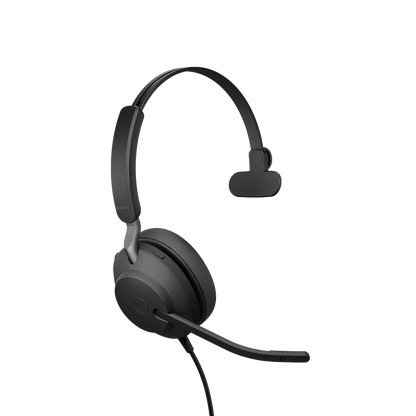 Jabra Evolve2 40 SE Wired USB-C UC Mono Headset, 360Â° BusyLight, Noise Isolationg Ear Cushions, 2Yr Warranty, Plug-and-play, 3-Microphone Technology