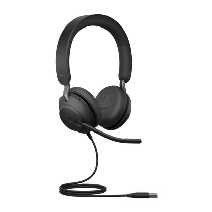 Jabra Evolve2 40 SE Wired USB-A MS Stereo Headset, 360Â° BusyLight, Noise Isolationg Ear Cushions, 2Yr Warranty, Plug-and-play, 3-Microphone Technology